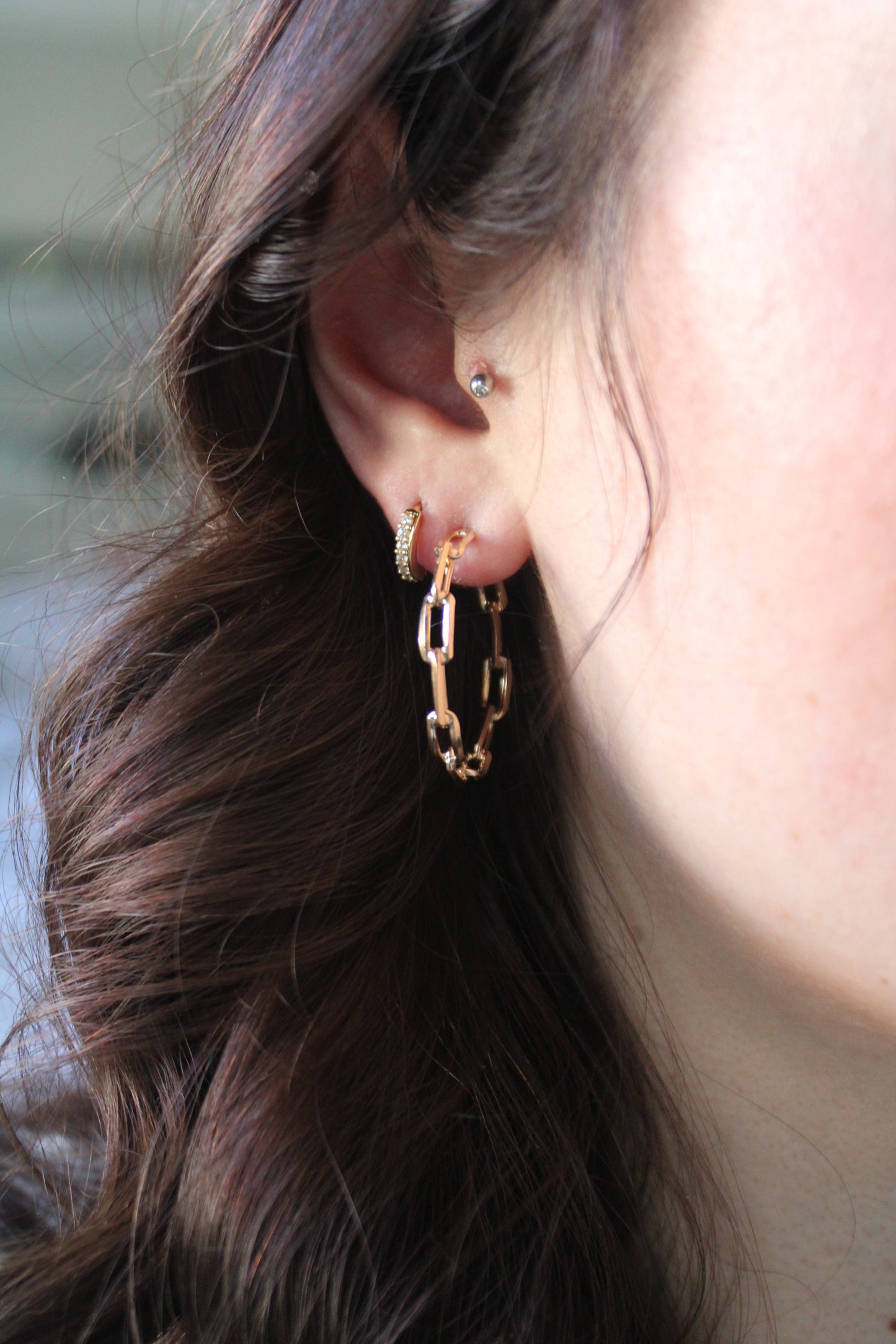 Thin Paperclip Hoops