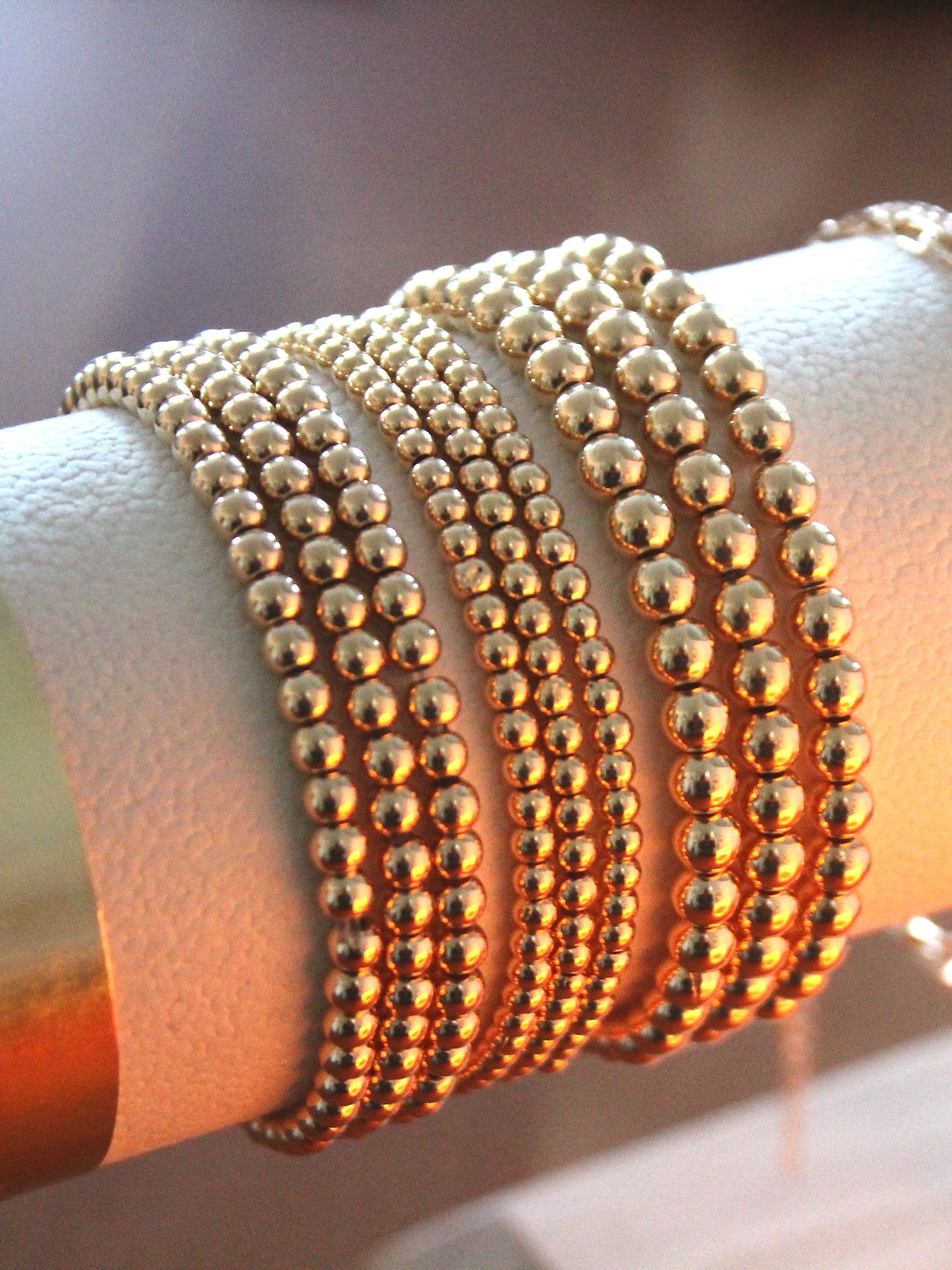 Gold Filled Beaded Bracelet Bundle